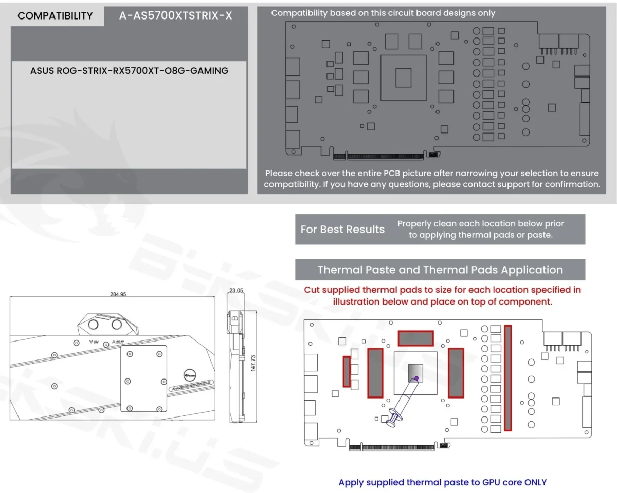 Bykski A-RX5700XT-X AMD RX5700 Reference Edition Full Coverage GPU Water Block - Image 6