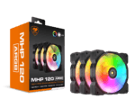 Cougar MHP120, 120mm ARGB 3x Fan Pack (82.48CFM) - Black