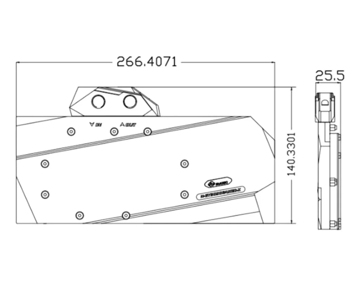 Bykski N-GY3090GAMER-X GALAX GeForce RTX3090/3080 GAMER Graphics Card Water Block - Image 9