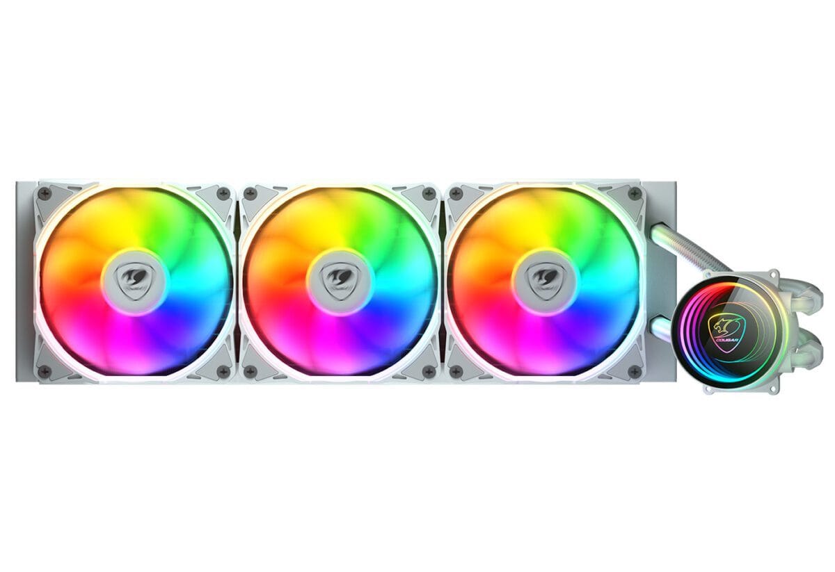 Cougar POSEIDON ELITE ARGB, 360mm AIO Liquid Cooler (62.53CFM, 33.5 dBA) - White - Image 5