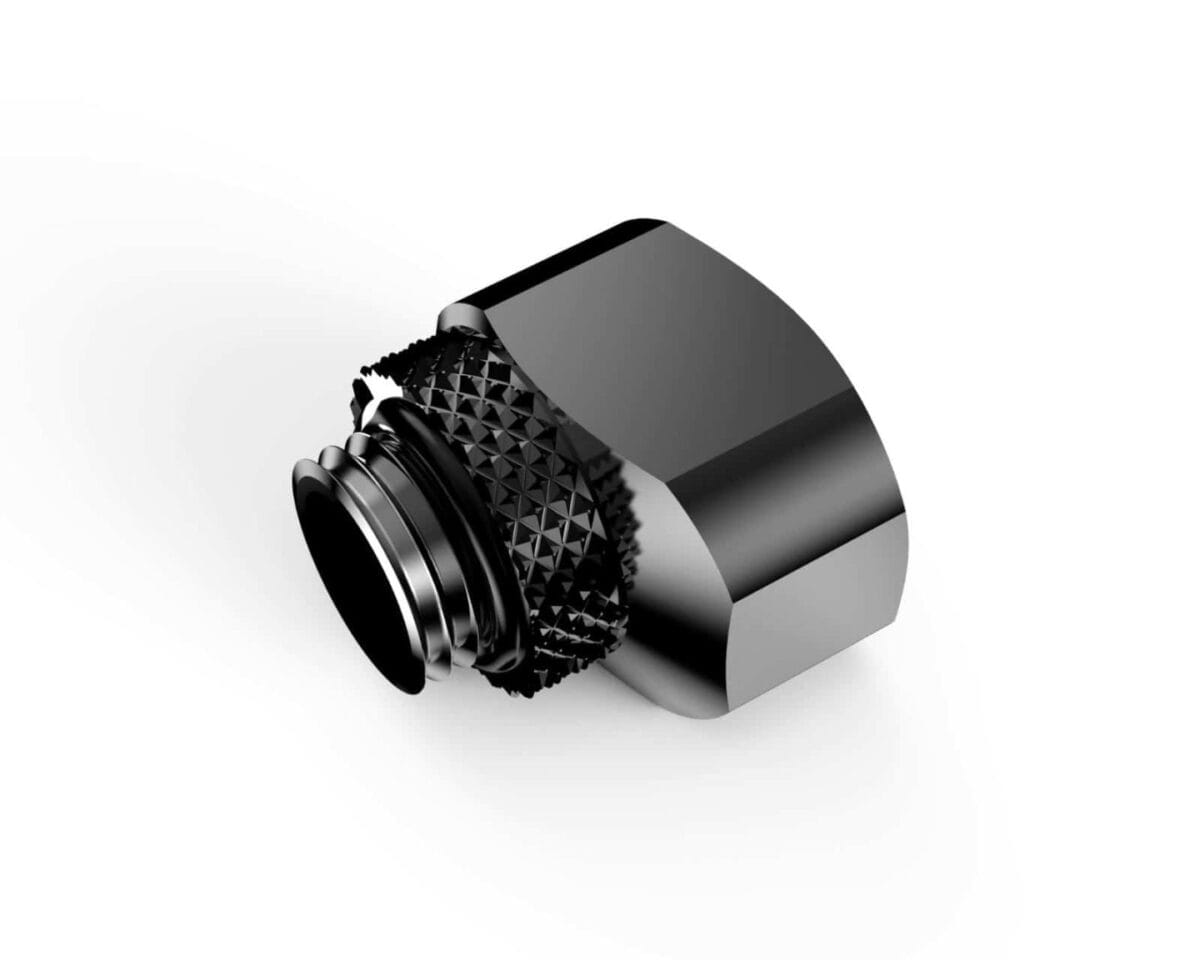 Bykski CC-HR-X G1/4" male-female rotary offset fitting - Black - Image 3