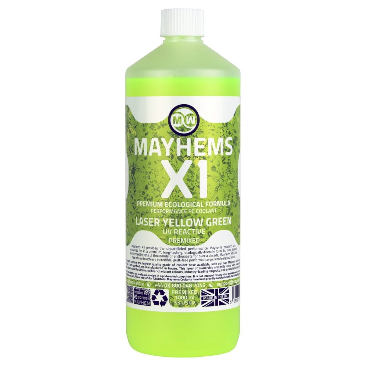 Mayhems X1 UV Yellow / Greeen Premix 1Ltr - Image 2
