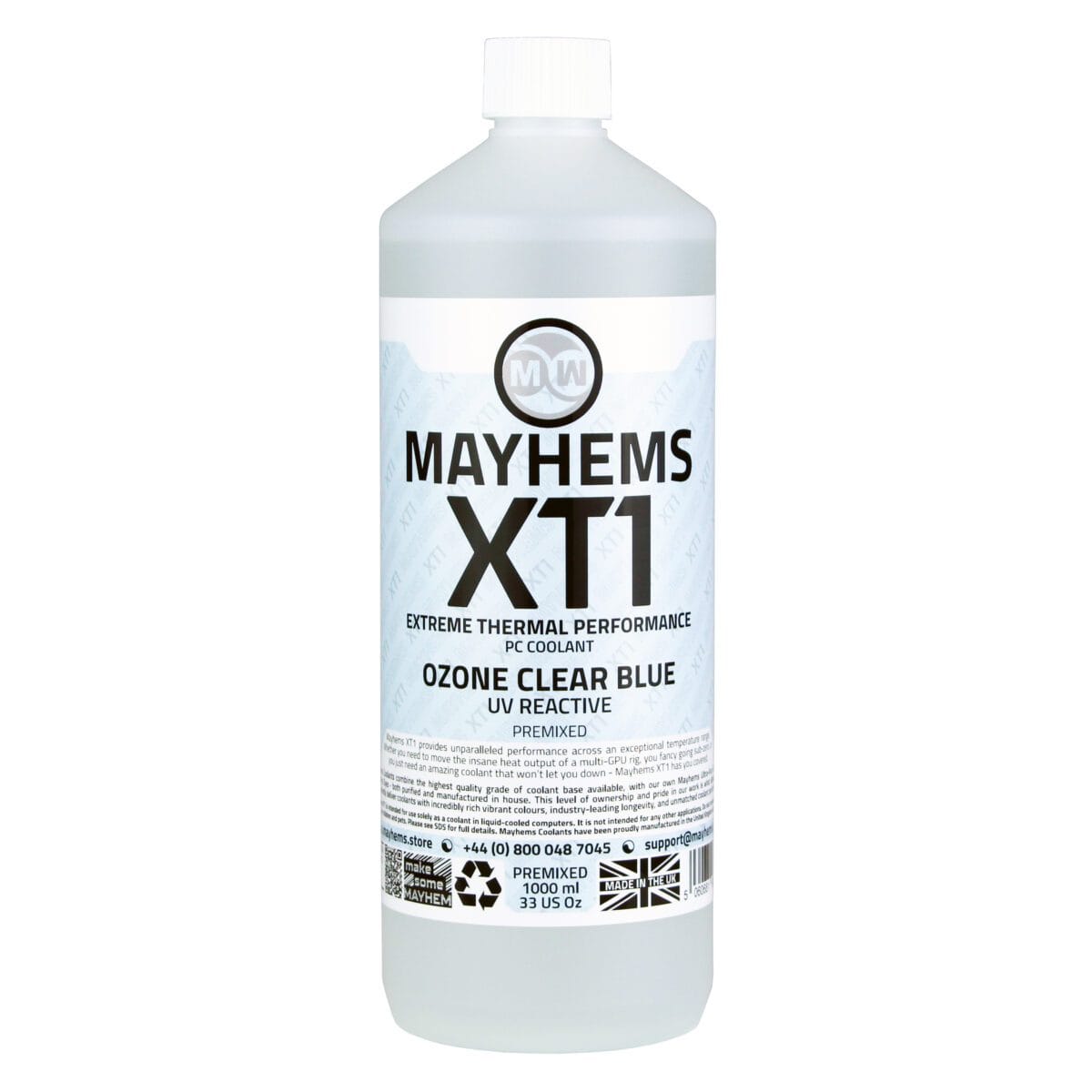 Mayhems XT1 Thermal Performance Series Premix 1L - UV Clear Blue - Image 2