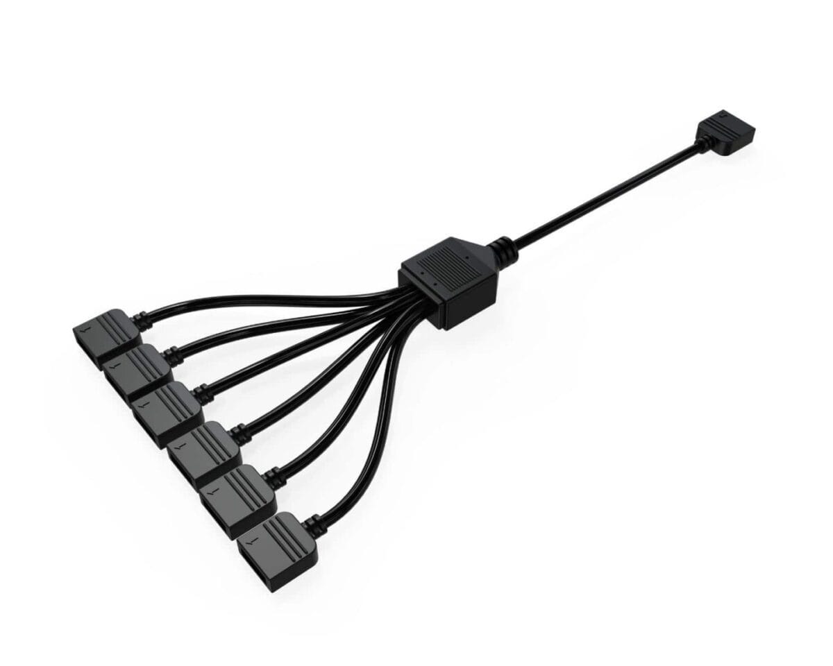 Bykski B-1P6L-X RGB 1 To 6 Sync Extension Cable 12V 4pin Expansion Hub For Lighting Synchronize To Motherboard water cooling - Image 4