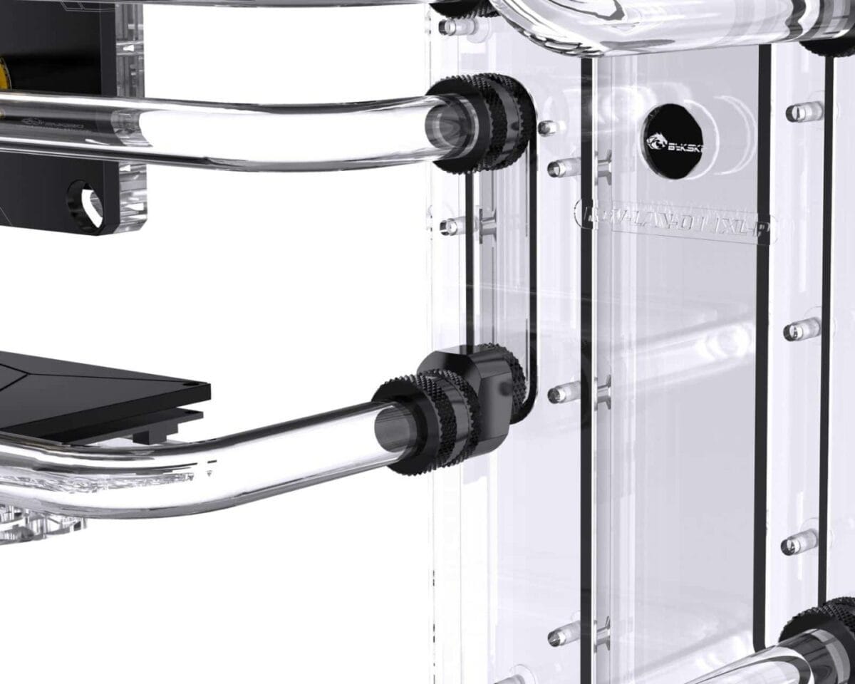 Bykski CC-HR-X G1/4" male-female rotary offset fitting - Black - Image 2