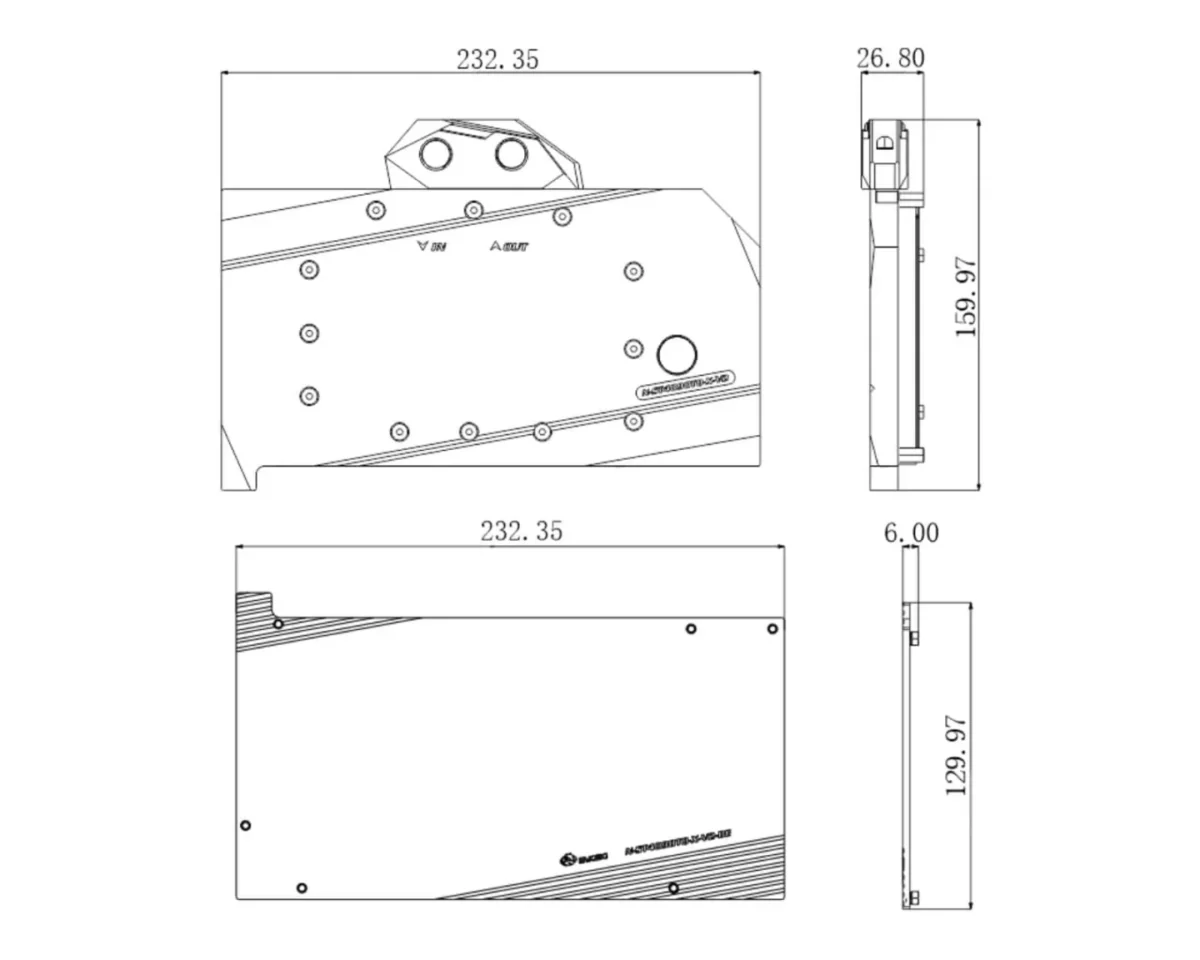Bykski N-ST4090TQ-X-V2 Zotac Gaming RTX4090 Series Full Coverage GPU Water Block & Backplate - Image 7