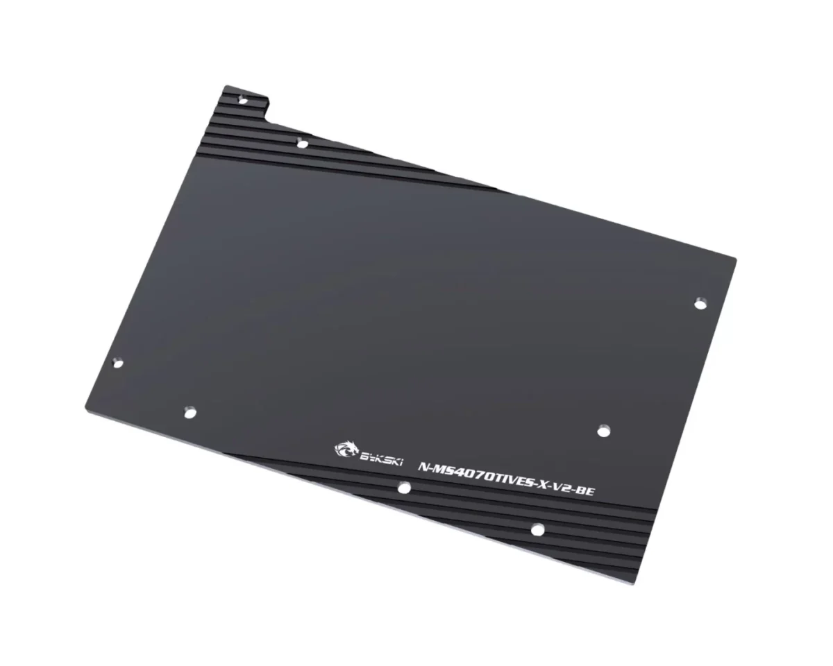 Bykski N-MS4070TIVES-X-V2 MSI GeForce RTX4070/Ti Ventus 3X 12G OC Full Coverage GPU Water Block & Backplate - Image 7