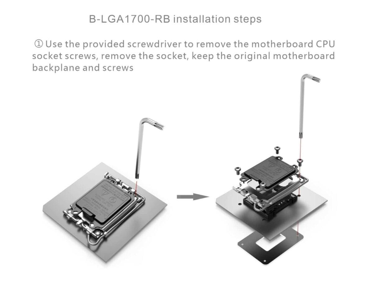 Bykski Anti-Deformation Backplate For Intel Socket LGA 17xx / 18xx Motherboards (B-LGA1700-RB) - Image 4