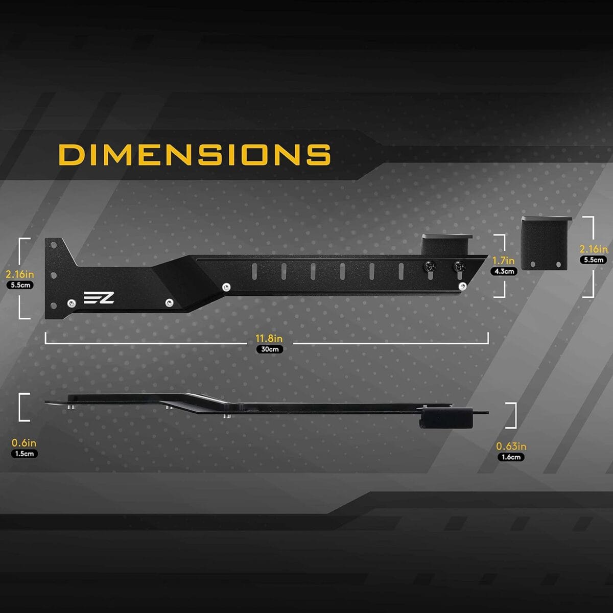 EZDIY-FAB GPU Bracket - Black - Image 2