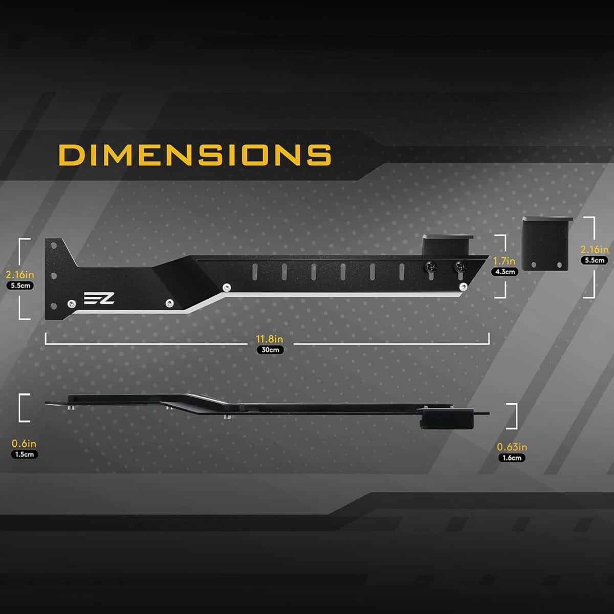 ARGB Graphics Card Holder 309- Black - Image 2