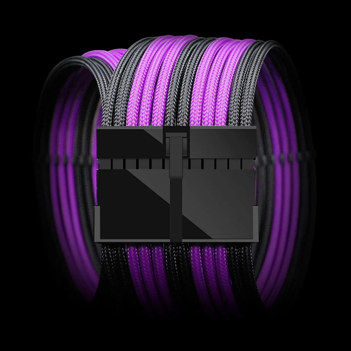 16AWG PSU Cable Extension 6 Cables-Black/Purple - Image 3