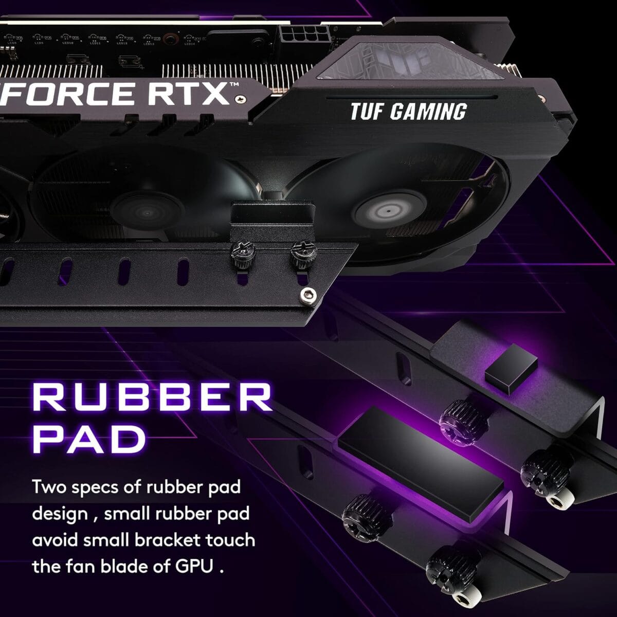 EZDIY-FAB GPU Bracket - Black - Image 6