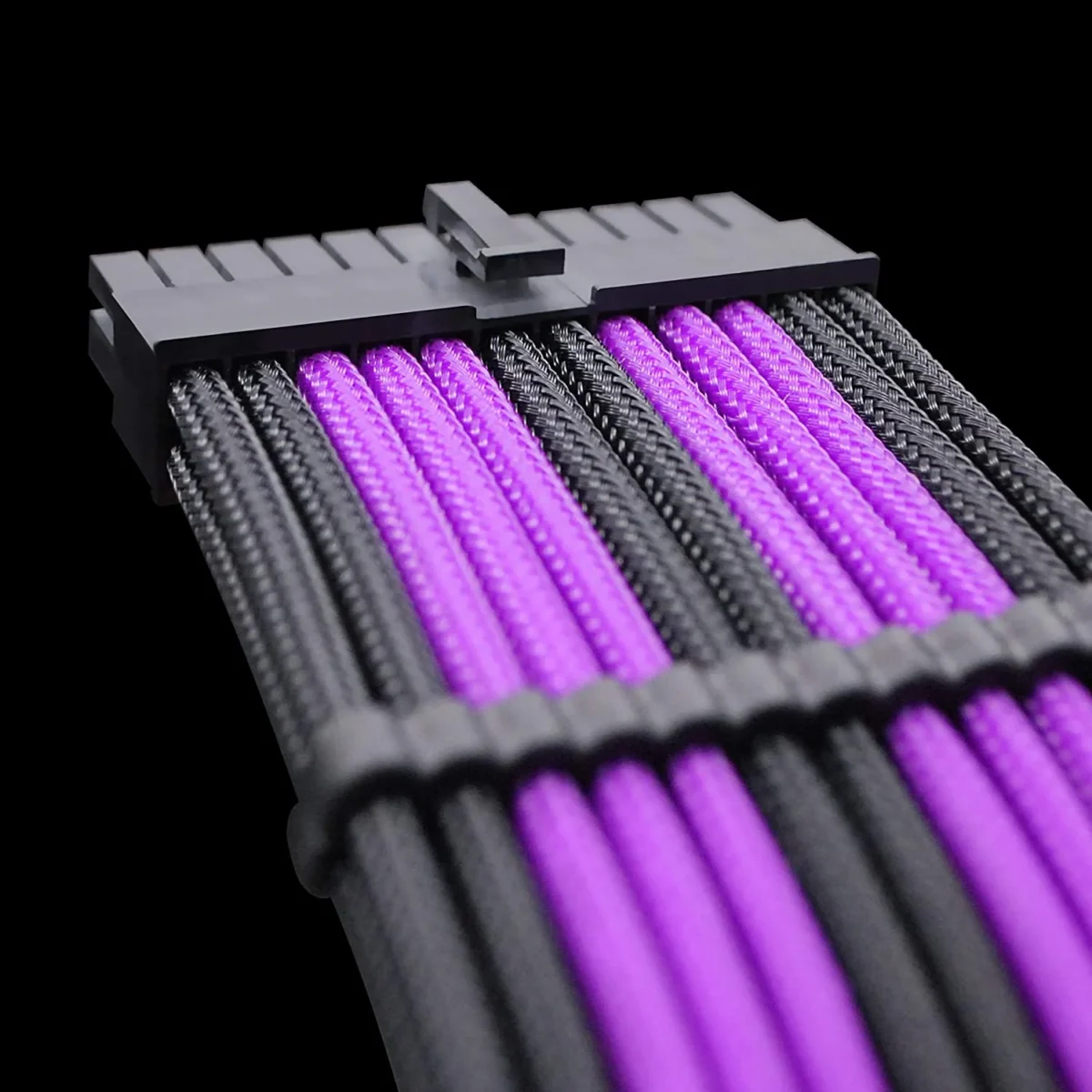 16AWG PSU Cable Extension 6 Cables-Black/Purple - Image 2