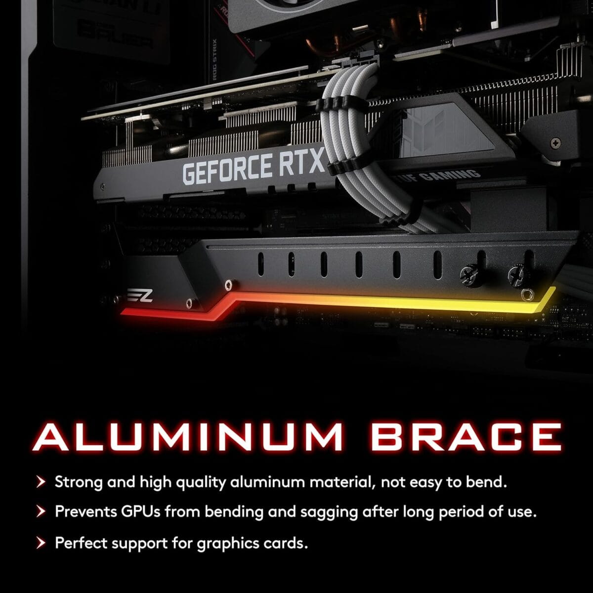 ARGB Graphics Card Holder 309- Black - Image 3