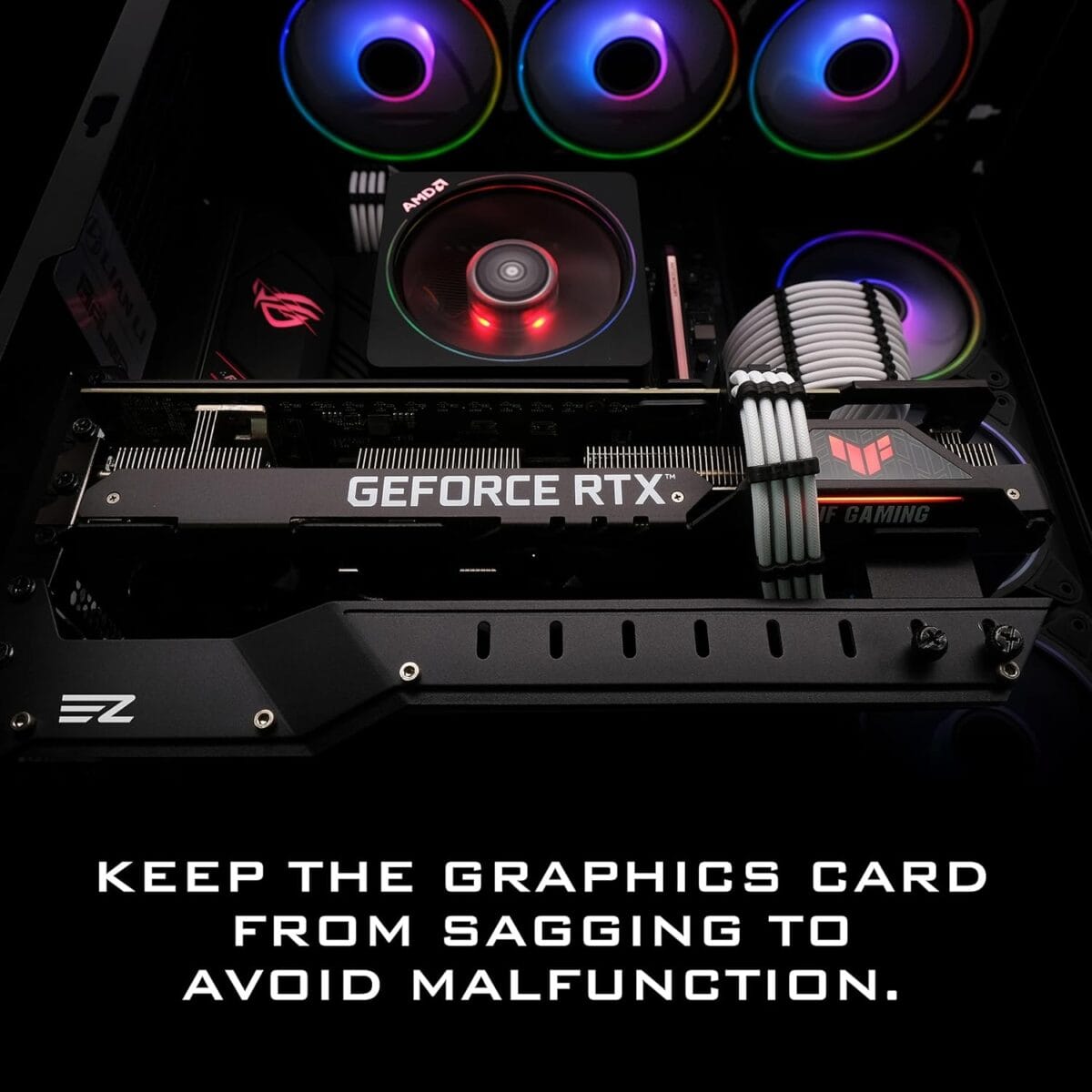 EZDIY-FAB GPU Bracket - Black - Image 4