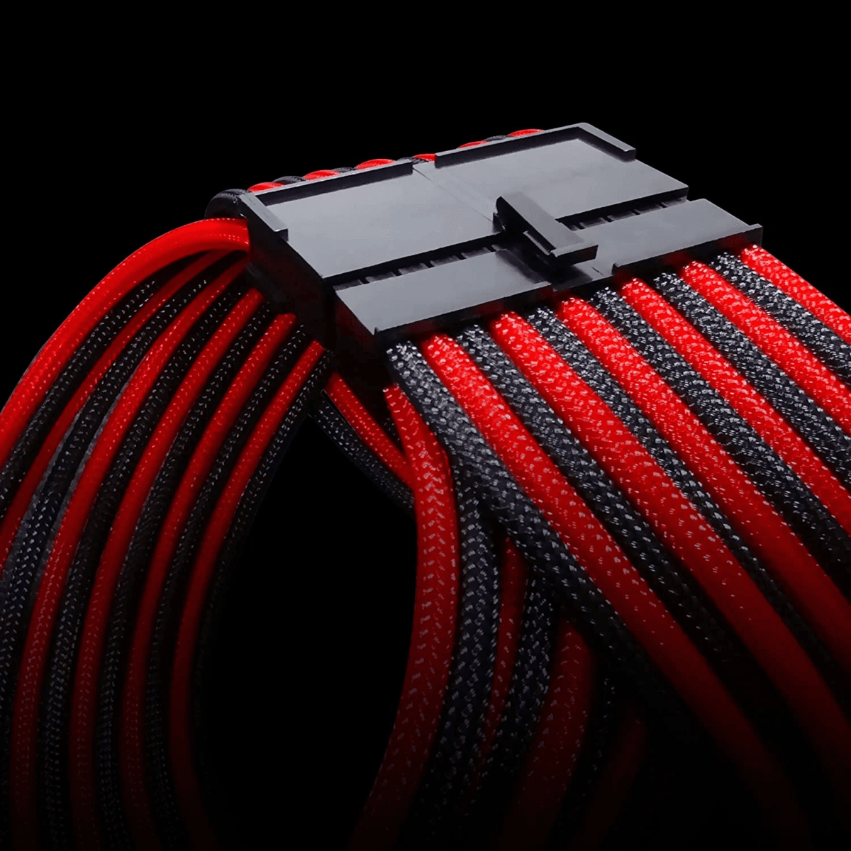 16AWG PSU Cable Extension 6 Cables-Black/Red - Image 2
