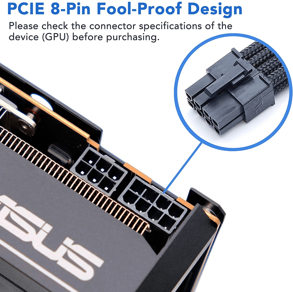 16AWG PSU Cable Extension 6 Cables-Black/Grey - Image 7