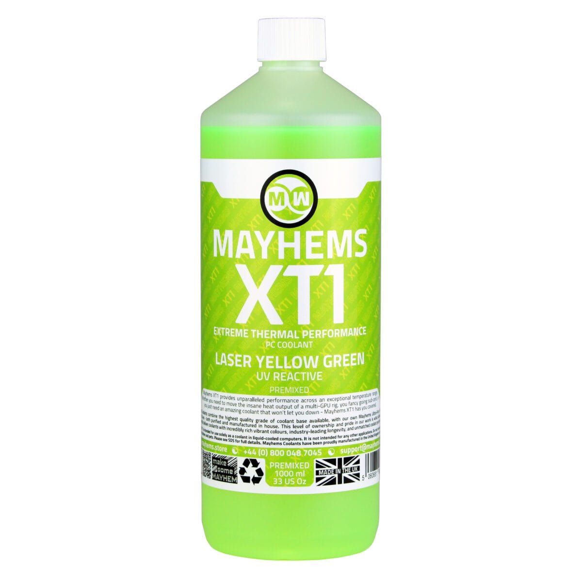 Mayhems XT1 Thermal Performance Series Premix 1L - UV Yellow/Green - Image 2