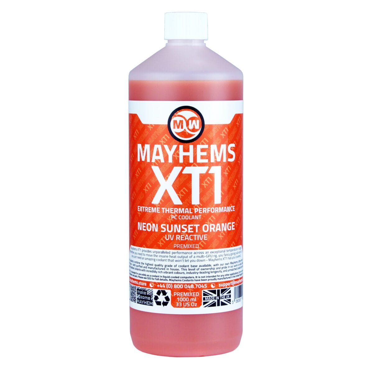 Mayhems XT1 Thermal Performance Series Premix 1L - UV Orange - Image 2