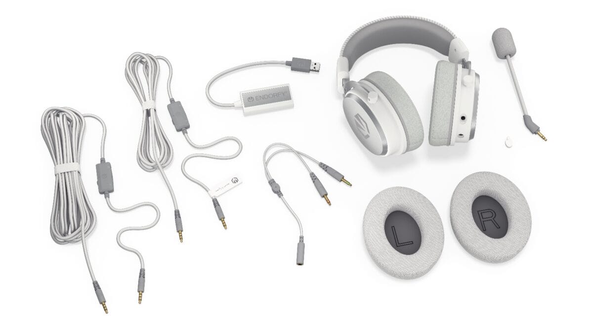 Endorfy VIRO Plus USB Onyx White Gaming Headphones - Image 3