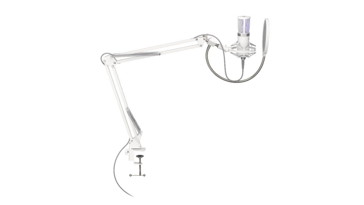 ENDORFY Solum Streaming Microphone & Streaming Boom Arm Kit - Onyx White - Image 5