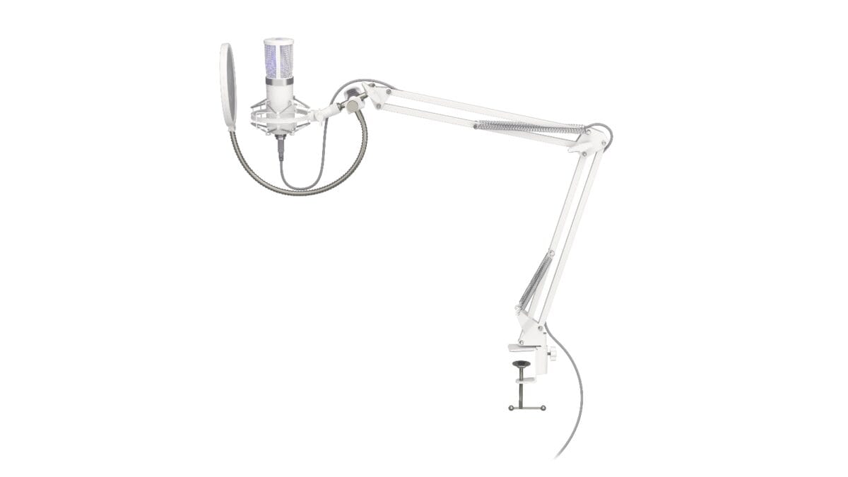 ENDORFY Solum Streaming Microphone & Streaming Boom Arm Kit - Onyx White - Image 6