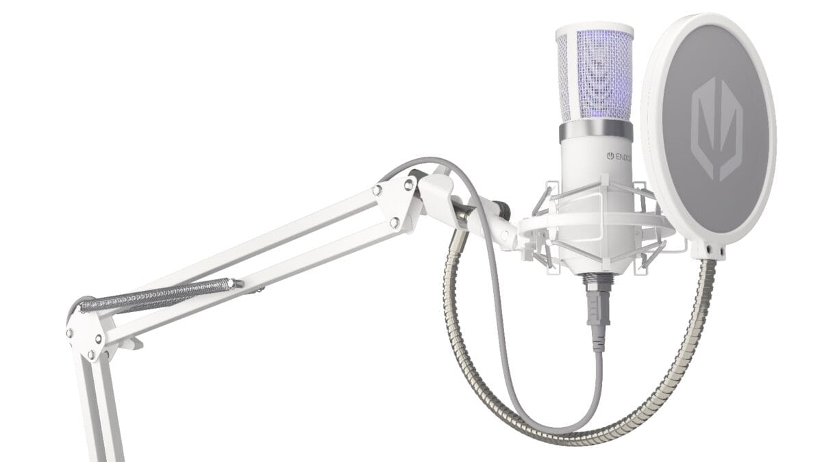 ENDORFY Solum Streaming Microphone & Streaming Boom Arm Kit - Onyx White - Image 7