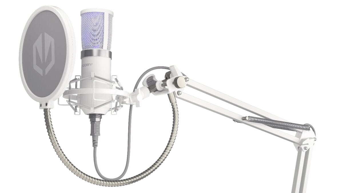 ENDORFY Solum Streaming Microphone & Streaming Boom Arm Kit - Onyx White - Image 8