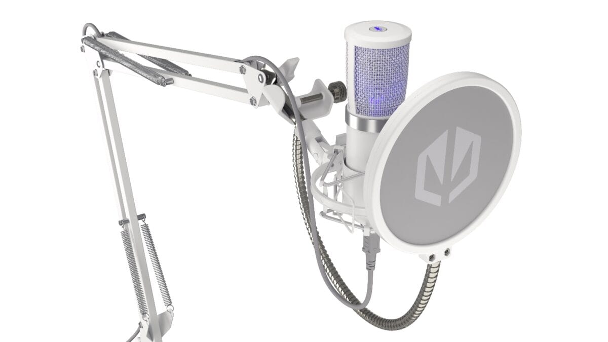 ENDORFY Solum Streaming Microphone & Streaming Boom Arm Kit - Onyx White - Image 9