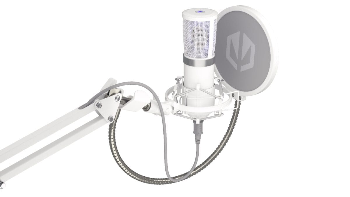 ENDORFY Solum Streaming Microphone & Streaming Boom Arm Kit - Onyx White - Image 10