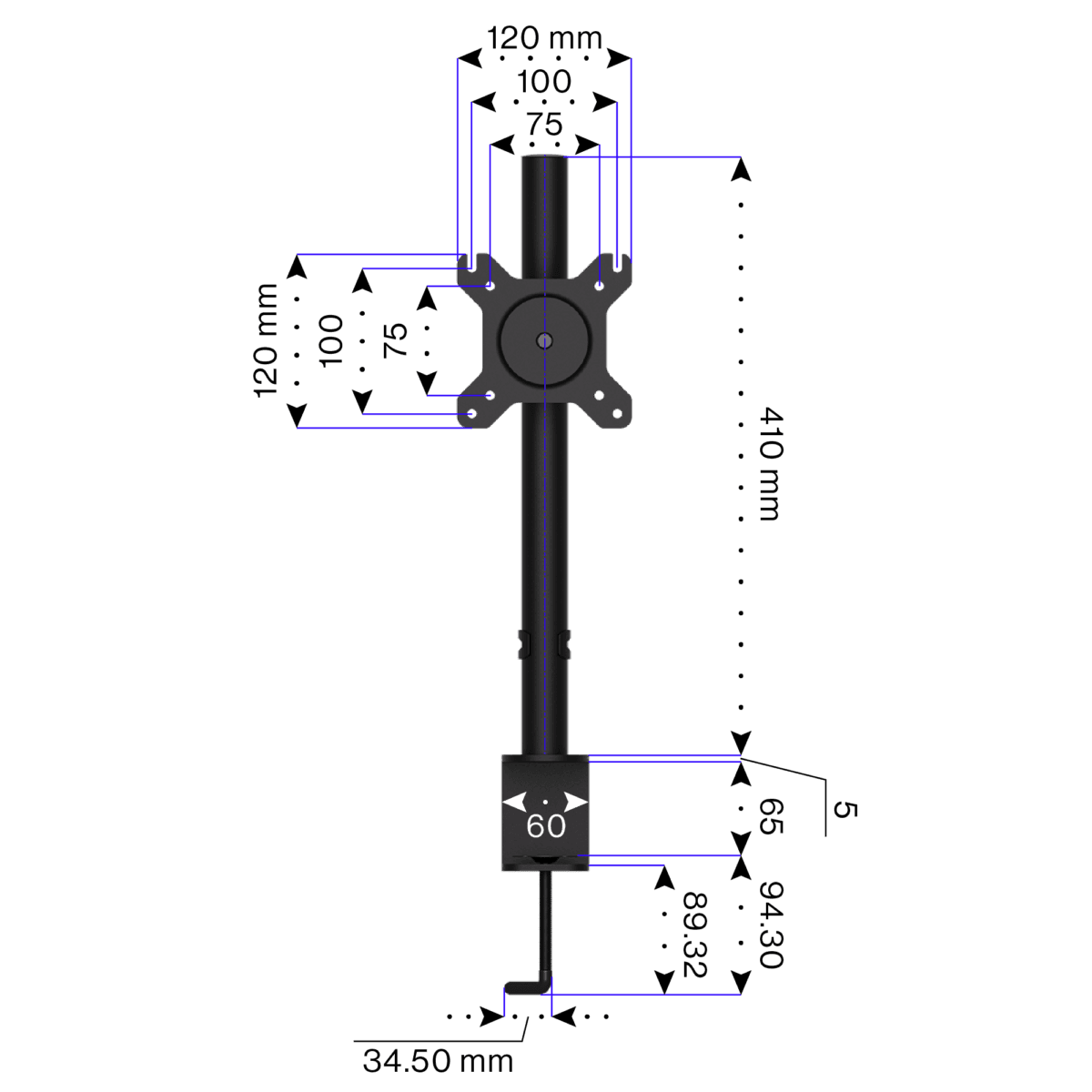 ENDORFY Atlas Single Monitor Arm - Black - Image 5