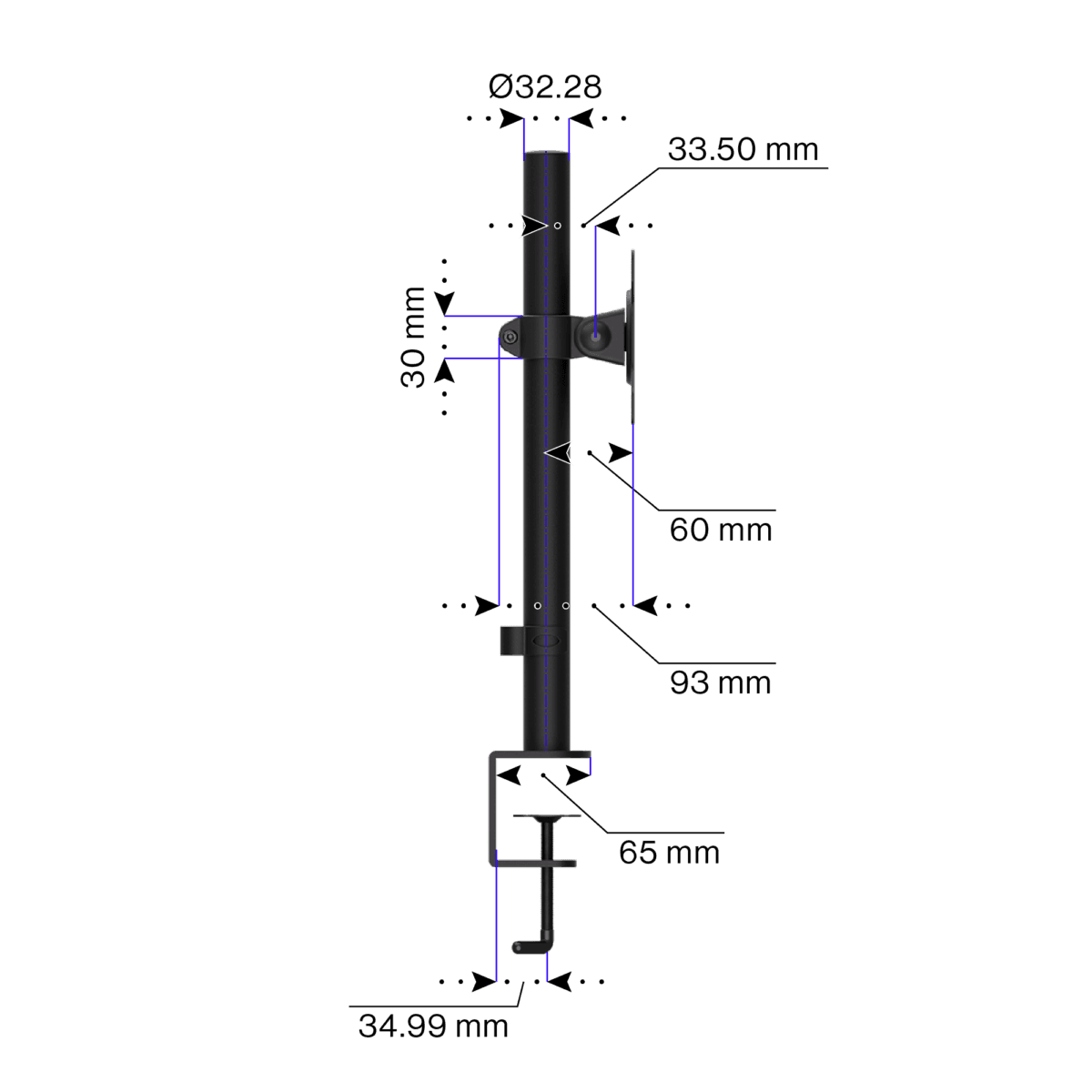 ENDORFY Atlas Single Monitor Arm - Black - Image 6