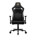 Cougar Defensor Gaming Chair - Gold Stitch, Hyper-Dura Leatherette