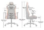 Cougar Defensor Gaming Chair - Orange Stitch, Imitation Linen - Image 6