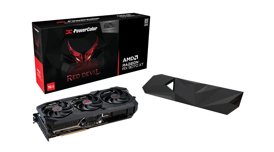 RX9070XT-16G-E-OC-BP_Box PowerColor Red Devil AMD Radeon™ RX 9070 XT 16GB GDDR6 - Backplate Special Edition - Image 1
