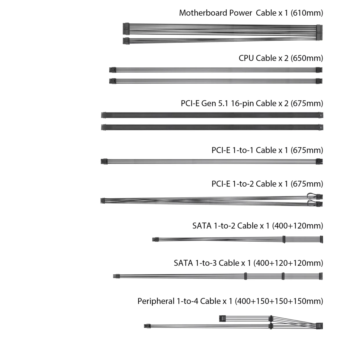 ASUS TUF-GAMING-1200G TUF Gaming 1200W 80 Plus Gold Certified Fully-Modular Desktop Power Supply - Image 6