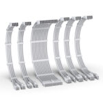EZDIY-FAB 16 AWG PSU Premium Nylon Sleeved Extension Cable Kit -All White - Image 3