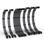 EZDIY-FAB 16 AWG PSU Premium Nylon Sleeved Extension Cable Kit - Carbon - Image 2
