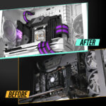 EZDIY-FAB 16 AWG PSU Premium Nylon Sleeved Extension Cable Kit - Black/Purple - Image 5