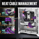 EZDIY-FAB 16 AWG PSU Premium Nylon Sleeved Extension Cable Kit - Black/Purple - Image 7