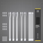 EZDIY-FAB 16 AWG PSU Premium Nylon Sleeved Extension Cable Kit -All White