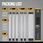 EZDIY-FAB 16 AWG PSU Premium Nylon Sleeved Extension Cable Kit - White - Image 10