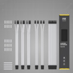 EZDIY-FAB 16 AWG PSU Premium Nylon Sleeved Extension Cable Kit - White