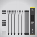 EZDIY-FAB 16 AWG PSU Premium Nylon Sleeved Extension Cable Kit - Carbon