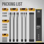 EZDIY-FAB 16 AWG PSU Premium Nylon Sleeved Extension Cable Kit - Carbon - Image 8