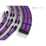 EZDIY-FAB 16 AWG PSU Premium Nylon Sleeved Extension Cable Kit - Black/Purple - Image 9
