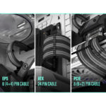 EZDIY-FAB 16 AWG PSU Premium Nylon Sleeved Extension Cable Kit - Black/Grey - Image 14