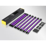 EZDIY-FAB 16 AWG PSU Premium Nylon Sleeved Extension Cable Kit - Black/Purple - Image 13