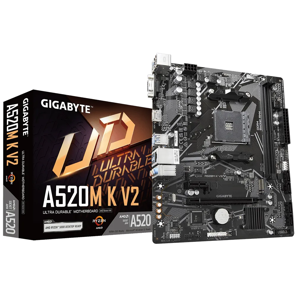 GA-A520M-K V2_Box GIGABYTE A520M-K V2 – Micro ATX AMD Motherboard - Image 1