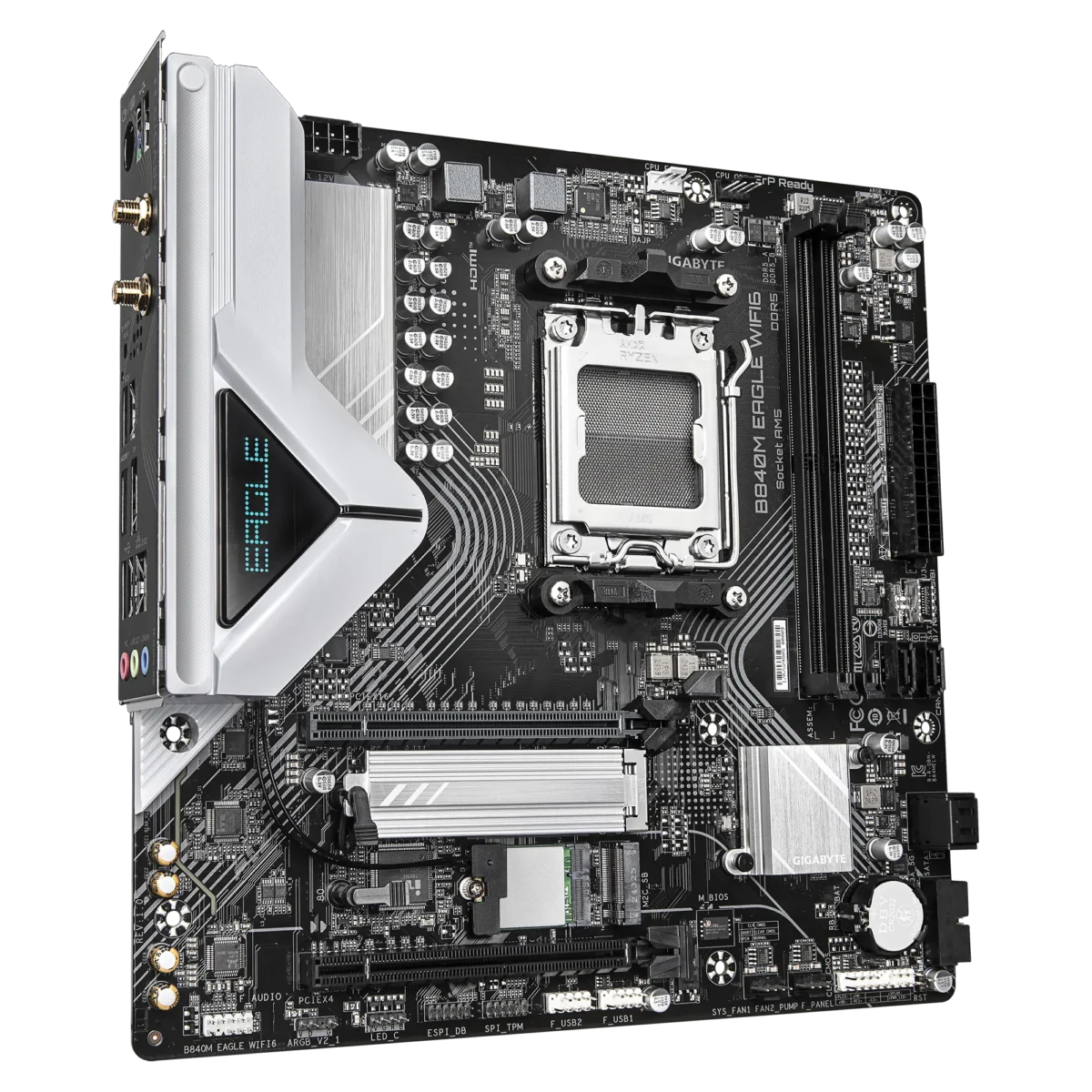 Gigabyte B840M EAGLE WIFI6 AMD B840 Ryzen Socket AM5 Micro-ATX Desktop Motherboard - Image 2